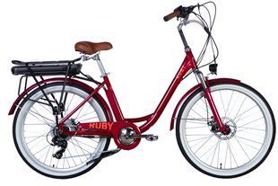 Купити Велосипед з електроприводом 26" AL Dorozhnik eRUBY DD FR рама-17" 36B 12.5А*г 500Вт бордовий YS 7496 2025 з доставкою по Україні
