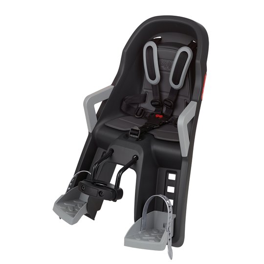 Купити Дитяче крісло переднє POLISPORT Guppy Mini+ FHT на рульову трубу, 9-15 кг, сіре з доставкою по Україні