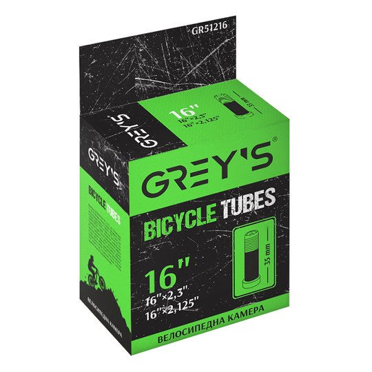 Купить Камера для велосипеда Grey's 16"x2,125/2,3 AV 35мм с доставкой по Украине