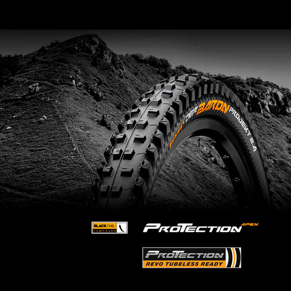 Купити Покришка безкамерна Continental Der Baron Projekt 27.5 " x2. 6, чорна, складна, ProTection Apex, Skin з доставкою по Україні