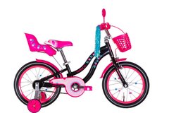 Купити Велосипед 16" Formula FLOWER PREMIUM 2022 (черный с розовым) з доставкою по Україні