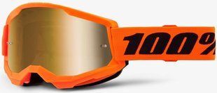 Очки 100% STRATA 2 Goggle (Neon Orange), Mirror Gold Lens