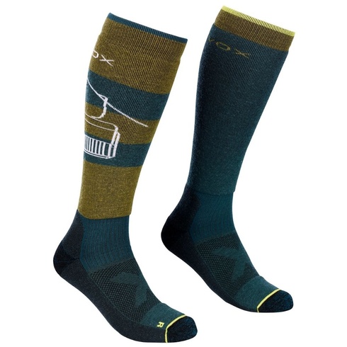 Купити Шкарпетки чоловічі Ortovox Free Ride Long Socks M, green moss, 45-47 (4251422592314) з доставкою по Україні