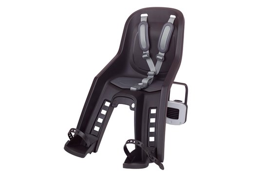 Купити Дитяче крісло переднє POLISPORT Bubbly Mini Plus FF на підсідельну трубу, 9-15 кг, чорне з доставкою по Україні
