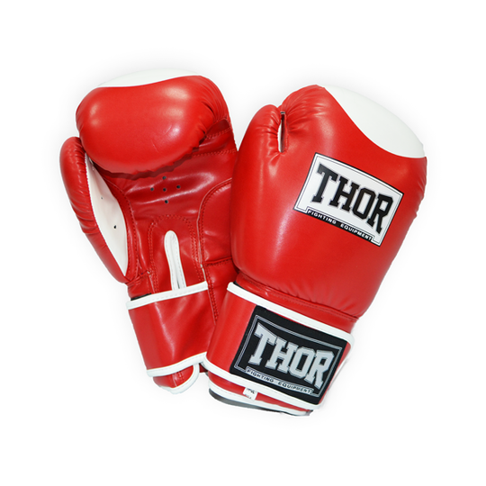 Перчатки боксерські THOR COMPETITION 16oz / PU / червоно-білі