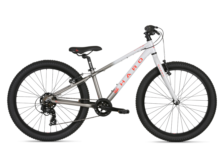 Купити Велосипед підлітковий 24" Haro Flight Line 24/+ VBR, Grey / Charcoal Fade сіро-білий 2022 з доставкою по Україні