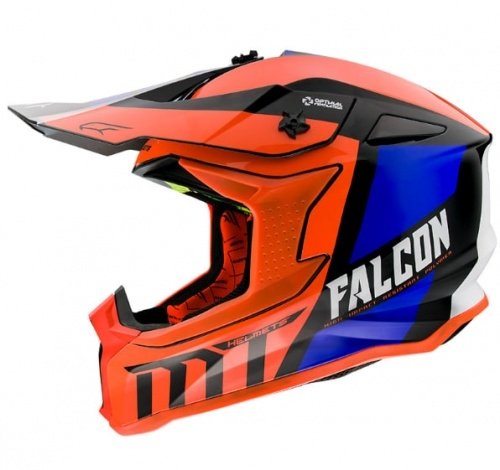 Шолом MT Falcon Warrior Orange/Blue/Black/White, L