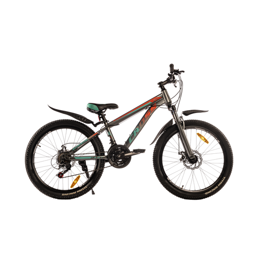 Купить Велосипед Cross FAST 24" 12" Сірий-Зелений-Помаранчевий с доставкой по Украине