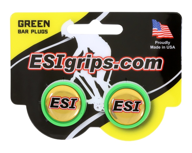 Купить Заглушки руля ESI Bar Plug Green, зелёные с доставкой по Украине