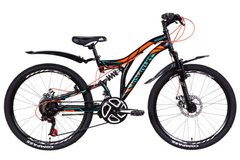 Купити Велосипед 24" Discovery ROCKET DD 2021 (черно-оранжевый с бирюзовым (м)) з доставкою по Україні