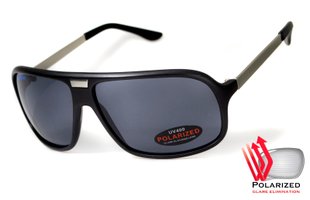 Окуляри поляризаційні BluWater Wild-1 Polarized (gray), чорні