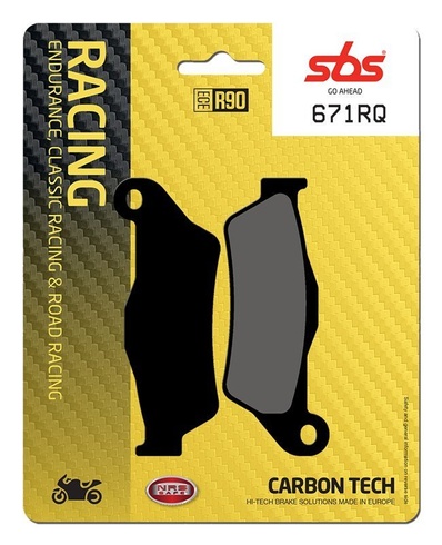 Колодки гальмівні SBS Racing Brake Pads, Carbon Tech (614RQ)