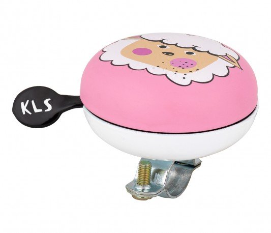 Купити Дзвоник дитячий на кермо KLS Bell Kiddie Баранчик, біло-рожевий з доставкою по Україні