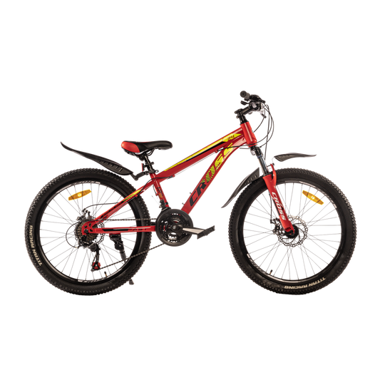 Купить Велосипед Cross FAST 24" 12" Червоний-Чорний-Жовтий с доставкой по Украине