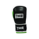 Перчатки боксерские THOR TYPHOON 10oz /Кожа /черно-зелено-белые