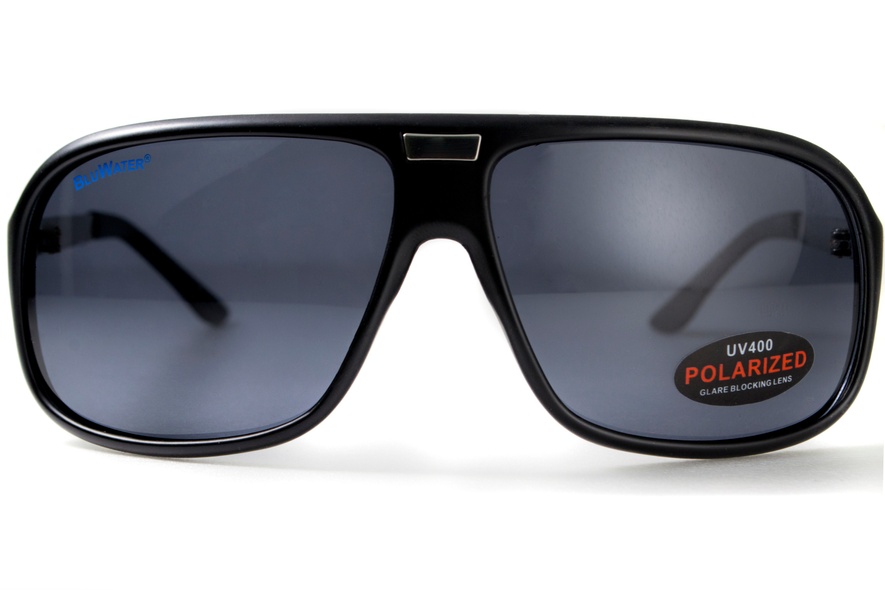 Окуляри поляризаційні BluWater Wild-1 Polarized (gray), чорні