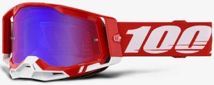 Очки 100% RACECRAFT 2 Goggle (Red), Mirror Blue Lens