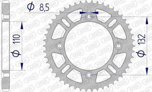 Зірка AFAM 428 Aluminium Chainwheel - KTM (Silver), 49z