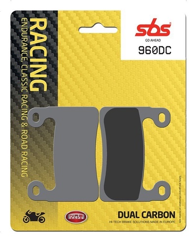 Колодки гальмівні SBS Road Racing Brake Pads, Dual Carbon (627DC)