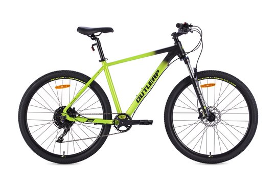 Купить Велосипед горный 27,5" Outleap Radius Seven S 2021, черно-салатовый с доставкой по Украине