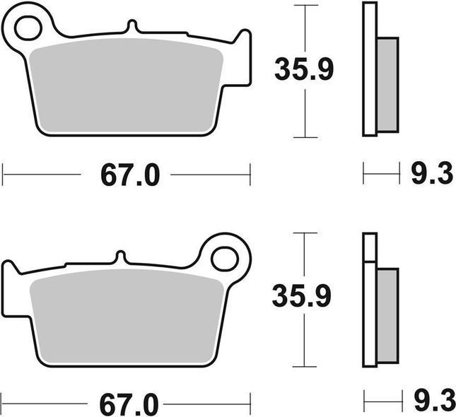 Гальмівні колодки SBS Performance Rear Brake Pads, Sinter (790LS)