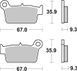 Гальмівні колодки SBS Performance Rear Brake Pads, Sinter (790LS)