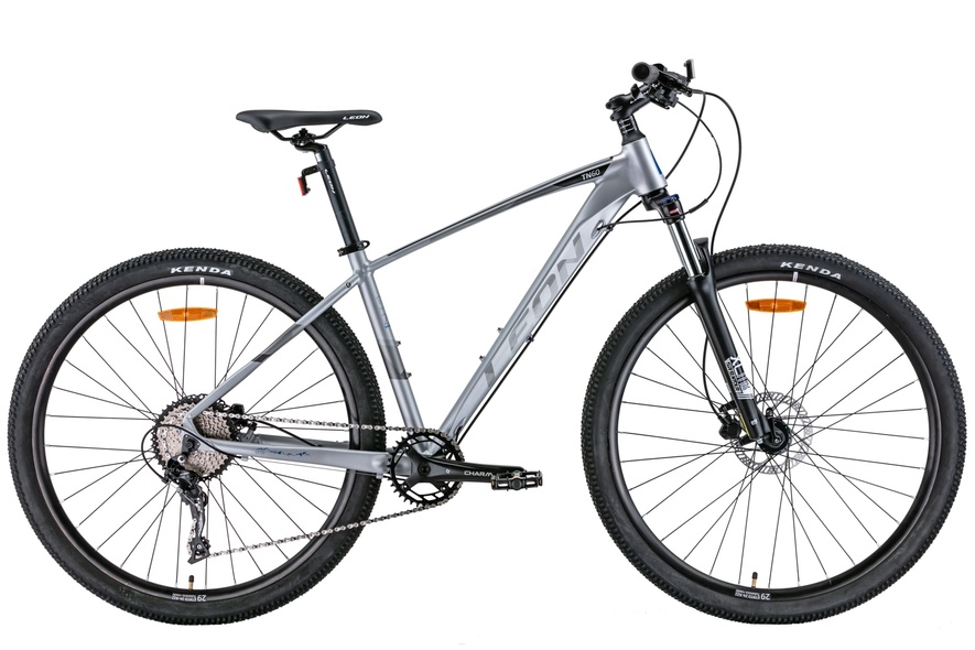 Купити Велосипед 29" Leon TN-60 AM Hydraulic lock out HDD 2022 сірий з чорним та синім м з доставкою по Україні