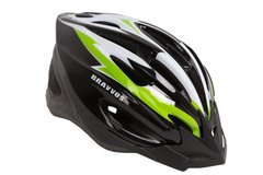 Купити Шлем велосипедный HE 126 (черно-бело-салатный) з доставкою по Україні
