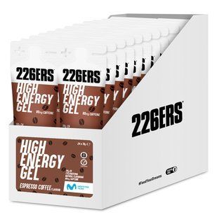 Гель 226ERS High Energy 50г вуглеводів 80г кофеїну еспресо кава 76г 24шт/уп 1824г