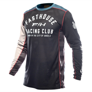 Джерсі FASTHOUSE Grindhouse Air-cooled Club LS, Black\Teal - XL