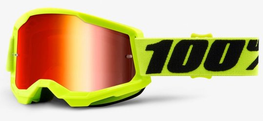 Дитячі окуляри 100% STRATA 2 Youth Goggle Yellow - Mirror Red Lens, Mirror Lens, Mirror Lens