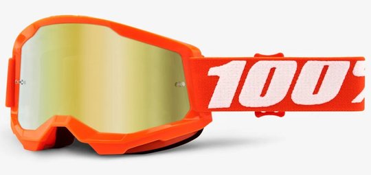 Окуляри 100% STRATA 2 Goggle Orange - Mirror Gold Lens, Mirror Lens (50028-00005), Mirror Lens