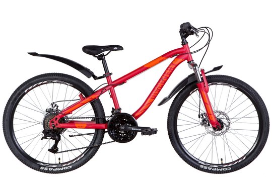Купити Велосипед підлітковий 24" Discovery FLINT AM DD 2022, червоний з доставкою по Україні