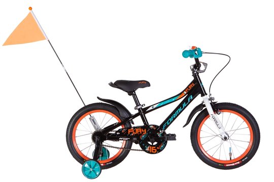 Купити Велосипед дитячий 16" Formula Fury ST 2021, чорно-помаранчевий з доставкою по Україні