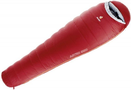 Спальний мішок Deuter Astro 550 L колір 500 cranberry лівий, 1 - 1.5 кг