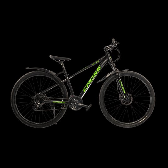 Купити Велосипед Cross Atlant 2022 29"15" Чорний-Зелений з доставкою по Україні