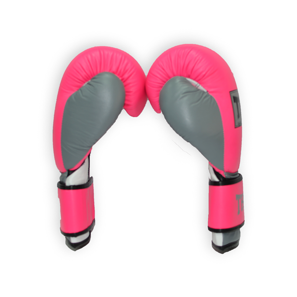 Перчатки боксерские THOR TYPHOON 14oz /Кожа /розово-бело-серые