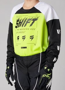 Дитяча джерсі SHIFT YOUTH WHITE LABEL FLAME JERSEY (Flo Yellow), YM