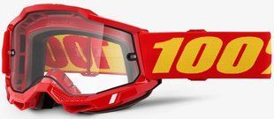 Очки 100% ACCURI 2 Enduro Goggle (Red), Dual Clear Lens
