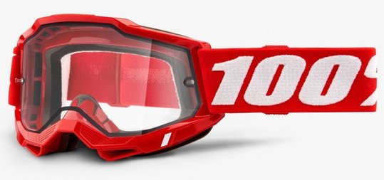 Окуляри 100% ACCURI 2 Enduro Goggle Red - Clear Dual Lens, Dual Clear Lens
