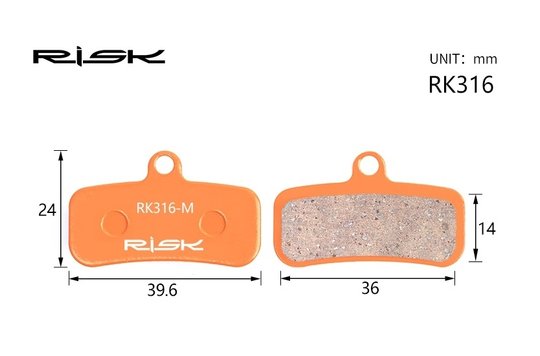 Купити Колодки гальмівні напівметал disc RISK RK316-S SAINT M810、M820、ZEE M640、TRP Quadiem з доставкою по Україні