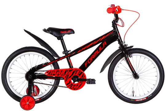 Купити Велосипед 18" Formula WILD 2022 чорний з червоним з доставкою по Україні
