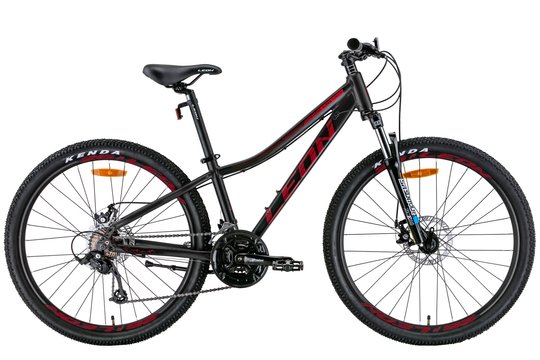Купити Велосипед 26" Leon SUPER JUNIOR AM DD 2022 чорний з червоним м з доставкою по Україні