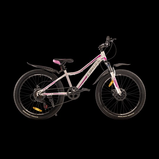 Купить Велосипед Cross SMILE 24" 12" Білий-Рожевий с доставкой по Украине