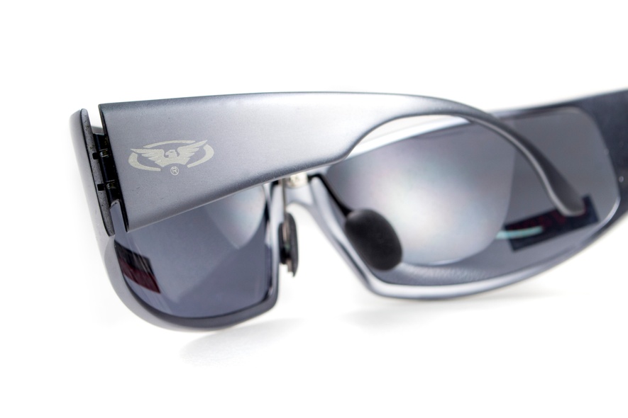 Очки защитные открытые Global Vision BAD-ASS-1 GunMetal (gray) серые