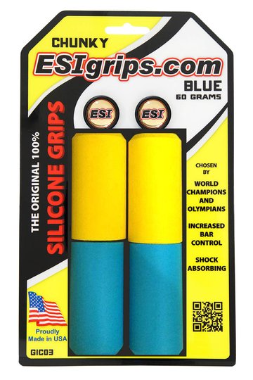 Купити Грипси ESI Chunky Custom (жовто-блакитні) з доставкою по Україні