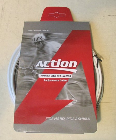 Купити Набор оплеток и тросов Ashima Action (White), Brake Ø1.5 mm з доставкою по Україні