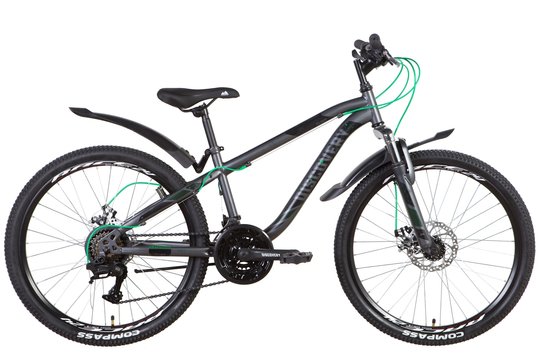 Купити Велосипед 24" Discovery FLINT AM DD 2022 Розмір 13" темно-сірий із чорним (м) з доставкою по Україні