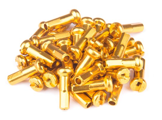 Купить Ніпелі FireEye ALU 7075 2/14мм алюміній 38 шт золотий с доставкой по Украине