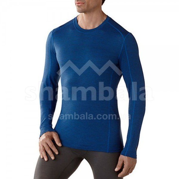 Men's NTS Micro 150 Pattern Crew футболка мужская (Bright Blue, L), L, Вовна